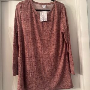 LuLaRoe Elizabeth Long Sleeve Blouse - Mauve